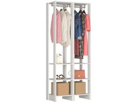 Closet Modulado 2 Peças 2 Cabideiros e 6 Nichos Yes