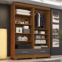 Closet Modulado 2 Peças 2 Gavetas Smart Versatile Espresso Móveis