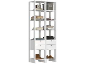 Closet Modulado 2 Peças 4 Gavetas e 10 Nichos Yes