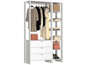Closet Modulado 2 Peças com 1 Cabideiro 3 Gavetas e 7 Nichos Yes