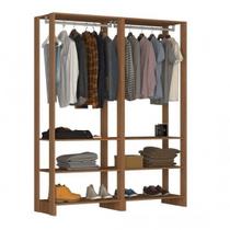Closet Modulado 2 Peças com 2 Cabideiros e 3 Nichos Yes