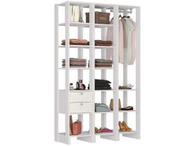 Closet Modulado 3 Peças 1 Cabideiro 2 Gavetas e 14 Nichos Yes