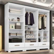 Closet Modulado 3 Peças 3 Gavetas Smart Versatile Espresso Móveis