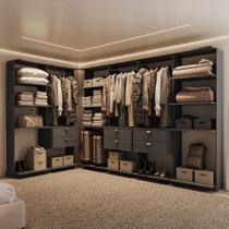 Closet Modulado 6 Gavetas Alasca Preto Touch Carraro Closet Modulado 6 Gavetas Alasca Preto Touch Carraro