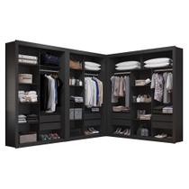 Closet Modulado 8 gavetas 15 Prateleiras 100% MDF Amoudi Móveis Closet Modulado 8 gavetas 15 Prateleiras 100% MDF Amoudi Móveis