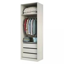 Closet Modulado 80,4cm (Altura: 236cm) 3 Gavetas Sem Porta Prestige Luciane Closet Modulado 80,4cm (Altura: 236cm) 3 Gavetas Sem Porta Prestige Luciane