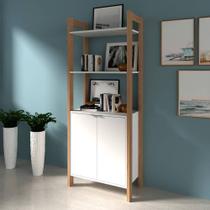 Closet Modulado Aberto - Armário Alto Multiuso com 2 Portas Baixas 65cm AZ1009 Tecnomóbili