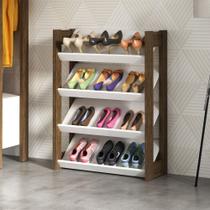 Closet Modulado Aberto - Sapateira Aberta 4 Prateleiras Multiuso 69cm AZ1025 Tecnomóbili