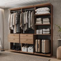 Closet Modulado com 4 Gavetas Alasca Freijó Carraro Closet Modulado com 4 Gavetas Alasca Freijó Carraro