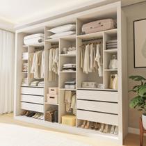 Closet Modulado Premium Itália 242cm 6 Gavetas Minastex