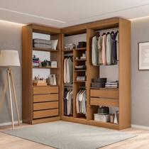 Closet Modulado Roupeiro de Canto L sem Portas 6 Gavetas Versatille Yescasa