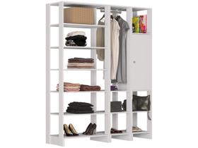 Closet Multi Yes Com Cabideiro Porta e 12 Prateleiras Nova Mobile