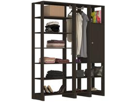 Closet Multi Yes Com Cabideiro Porta e 12 Prateleiras Nova Mobile
