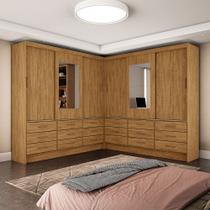 Closet Sevilha 6 Portas Casal Duplo com Espelho 18 Gavetas Carioca Moveis