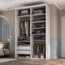 Closet Solteiro 100% MDF 139,5cm 2 Gavetas Moutier Branco Closet Solteiro 100% MDF 139,5cm 2 Gavetas Moutier Branco
