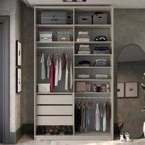 Closet Solteiro 100% MDF BP 139,5cm 3 Gavetas Sion Bege Closet Solteiro 100% MDF BP 139,5cm 3 Gavetas Sion Bege