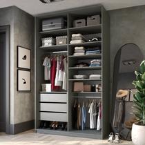 Closet Solteiro 100% MDF BP 139,5cm 3 Gavetas Sion
