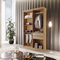 Closet Solteiro Hera 2 Gavetas 4 Prateleiras MDF Rufato