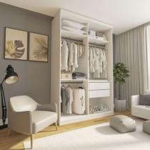 Closet Solteiro Júlia sem Portas 2 Gavetas Minastex