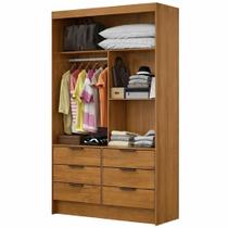 Closet Solteiro Sevilha 6 Gavetas Carioca Cor Cinamomo