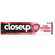 Closeup creme dental proteção antibacteriana sabor menta intensa com 85g