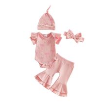 Clothes TwoPumpkin Premime Newborn Baby Girl, conjunto de 4 peças de 0 a 12 m Clothes TwoPumpkin Premime Newborn Baby Girl, conjunto de 4 peças de 0 a 12 m