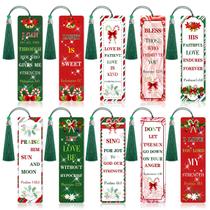 Clothmile Conjunto de marcadores de versículos bíblicos em acrílico cristão de 8 peças