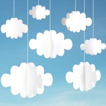 Cloud Decorations Ayfjovs 10 peças 3D brancas suspensas