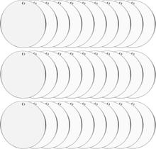 Cludoo Adornos Redondos Acrílicos Transparentes de 4" en Blanco, 30 piezas