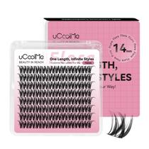 Clusters de cílios uCoolMe Flora Lash 14 mm D Curl 0,05 mm preto Clusters de cílios uCoolMe Flora Lash 14 mm D Curl 0,05 mm preto