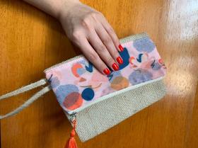 Clutch Bolsinha De Mão Artesanal Natura