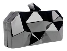 Clutch Festa Prata Dourada Rosê Preta Metal Geométrica Clutch Festa Prata Dourada Rosê Preta Metal Geométrica
