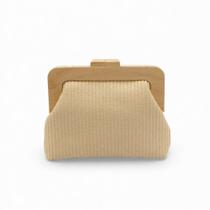 Clutch Madame Marie Palha Fecho Madeira Clutch Madame Marie Palha Fecho Madeira