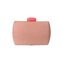 Clutch Rosa com detalhes Dourado