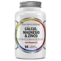 CMZ Cálcio + Magnésio + Zinco + Vitamina D3 60 Cápsulas Flora Nativa