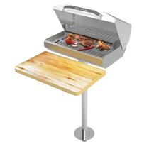 CN-RETANGULAR Assador Naútico Quadrada Para Barcos, Lanchas E Afins Com Tabua/mesa Para Carne