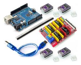 Cnc Shield V3 + Placa Compatível Ao Arduino + 4 Drv8825 Cnc Shield V3 + Placa Compatível Ao Arduino + 4 Drv8825