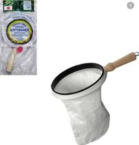 Coador café chá com cabo de madeira