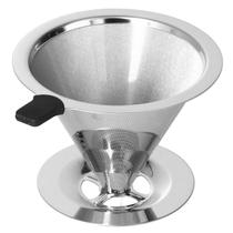 Coador Café Médio Aço Inox Micro-malha Sem Filtro de Papel