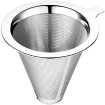 Coador café pour over aço inox unihome original - nao precisa de filtro de papel