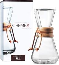Coador Chemex com Colar de Madeira 3 Xícaras