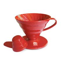 Coador de Café em Acrílico Vermelho Hario V60 - Tamanho 01