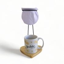 Coador de Café Individual C/ Caneca Grande Gourmet Porcelana