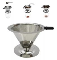 Coador De Café Inox Pour Over Tam. 304 - Não Precisa Filtro Coador De Café Inox Pour Over Tam. 304 - Não Precisa Filtro