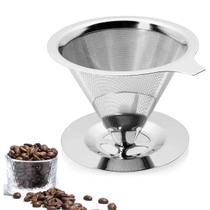 Coador De Café Inox Reutilizável Dispensa Filtro 103 Grande Coador De Café Inox Reutilizável Dispensa Filtro 103 Grande