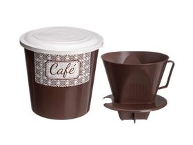 Coador De Café Kit E Suporte Pote Para Café Conjunto Casa - Miabr Utilidades