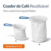 Coador de Café Malha em Plástico com Suporte Tamanho P e G