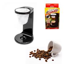 Coador de café mini dobrável c suporte individual expresso