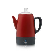 Coador de café Moss & Stone Electric 10 xícaras de aço inoxidável vermelho