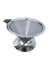 Coador De Café Reutilizável Inox Funil 110 mm Com Base Agroprime( YJ-125ª5)